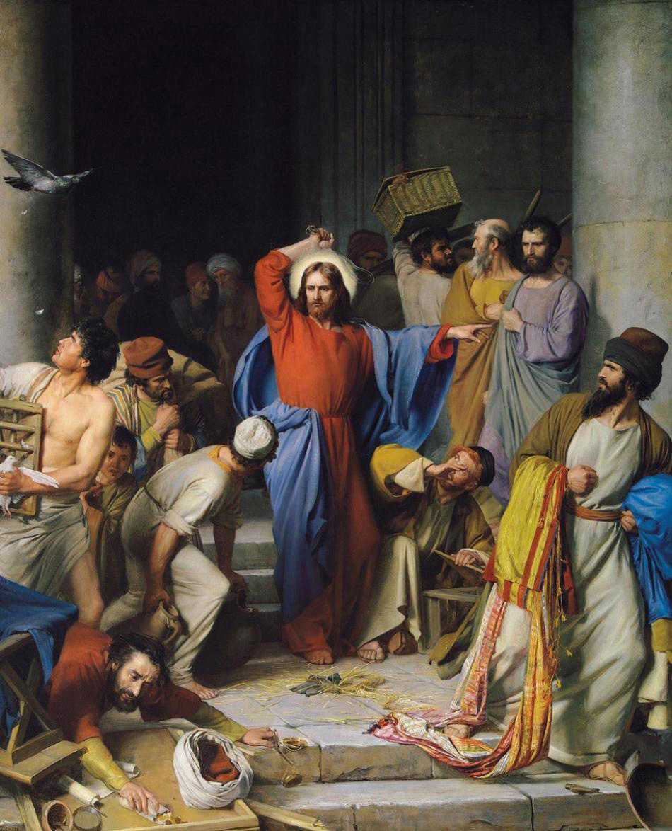 jesus casting out the money changers from the temple
